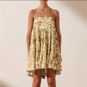 Shona Joy Saffron Tiered Mini Dress